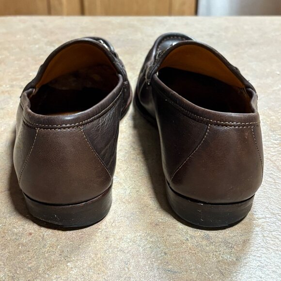 Authentic Gucci Mens Brown Leather Horsebit Loafers Size 9.5 D Made In Italy - Picture 10 of 16